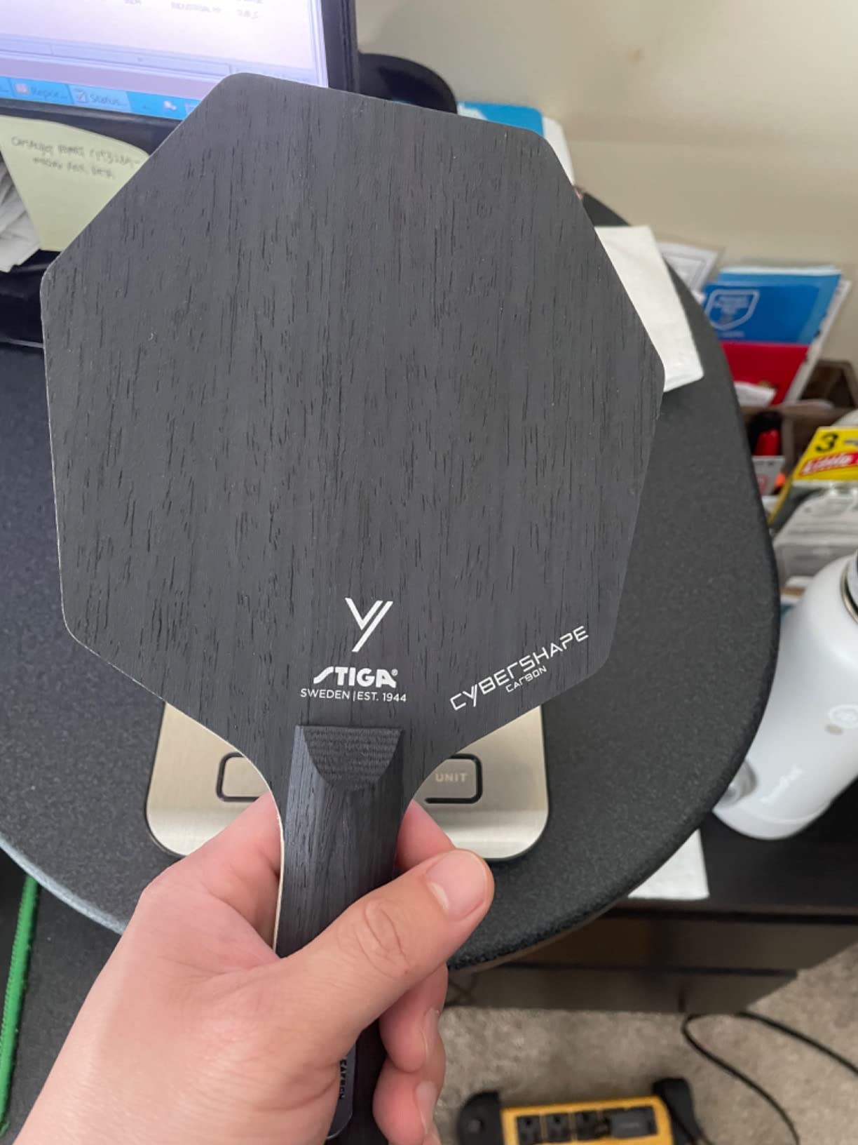 Amazon.co.jp: STIGA 1602020137 Table Tennis Racket Cyber Shape Carbon ...