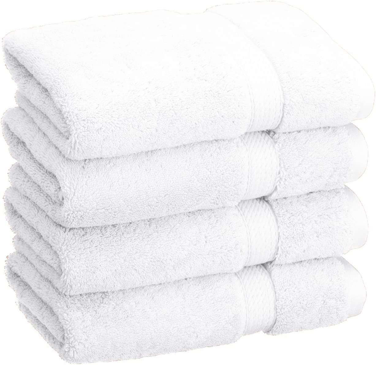 Textile Do Luxury Hand Towel Set -600 GSM-Pack of 2 and 4- Premium Egyptian Cotton Super Soft Hand Towels Bale for Gym Spa (White, 2), 50 x 80 cm