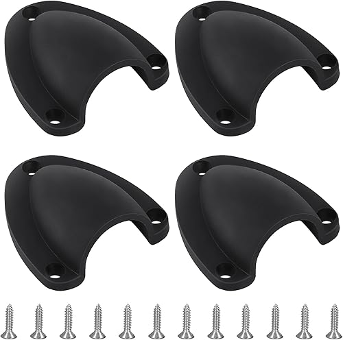 HONSNKS 4 piezas de ventilación de nailon con carcasa de almeja marina, cubierta de ventilación de cable de alambre de 2-12 pulgadas con tornillos