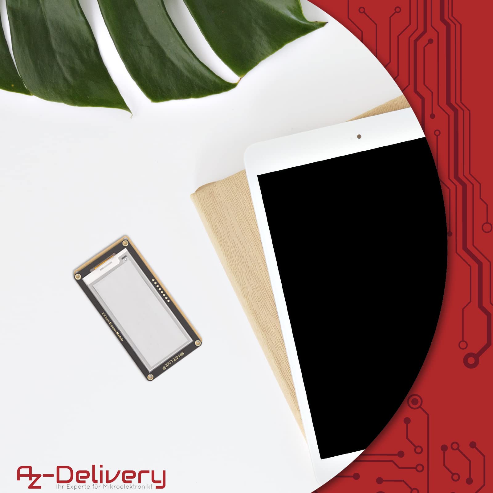 AZDelivery Moduł wyświetlacza EPaper 2,9 cala, moduł wyświetlacza 296 x 128 e-Ink, niskie zużycie energii, obsługa SPI, kompatybilny z płytami kontrolnymi i interfejsem MCU 3,3 V/5 V