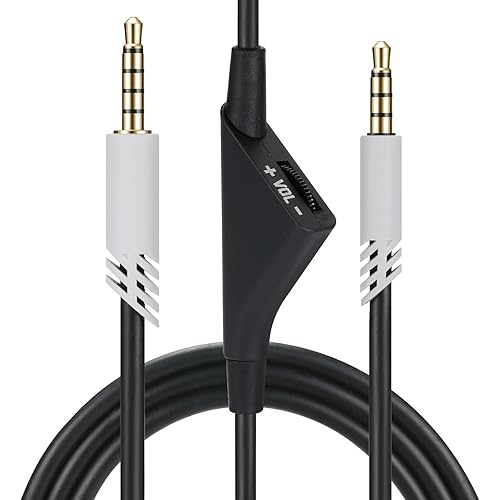 Cable de repuesto para auriculares Astro A40A40TRA10, cable auxiliar con control de volumen 2.0 M 6.5 pies, compatible con Xbox-one PC Ps4, etc.