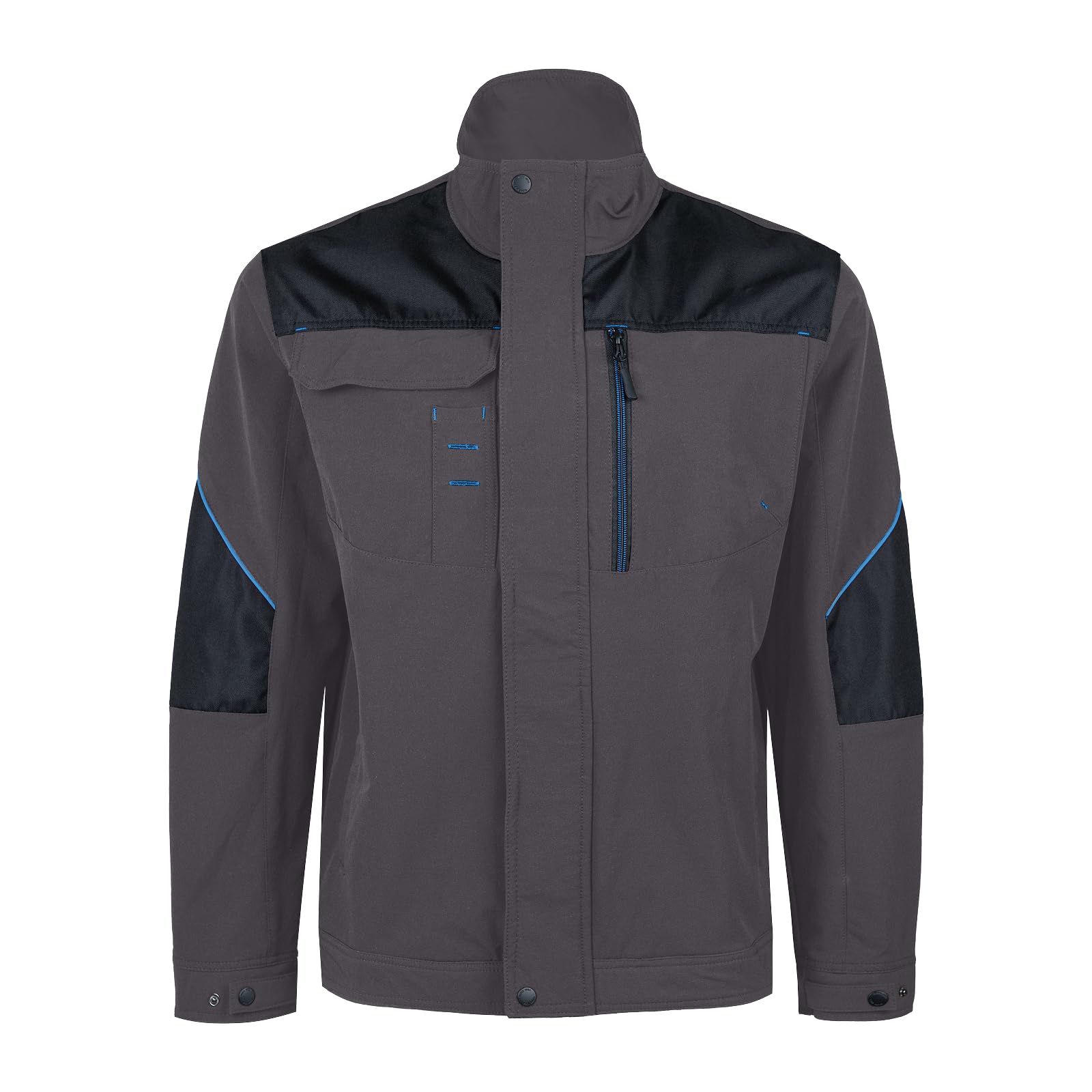 WORK IDEA Veste de travail stretch slim fit pour homme : stratégiquement renforcée, élégance professionnelle avec confort moderne