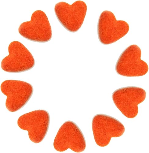 Miniatura 7 de Bolas de lana de fieltro en forma de corazón, pompón hecho a mano, para manualidades, atrapasueños, pompón móvil de bebé, decoración del hogar,