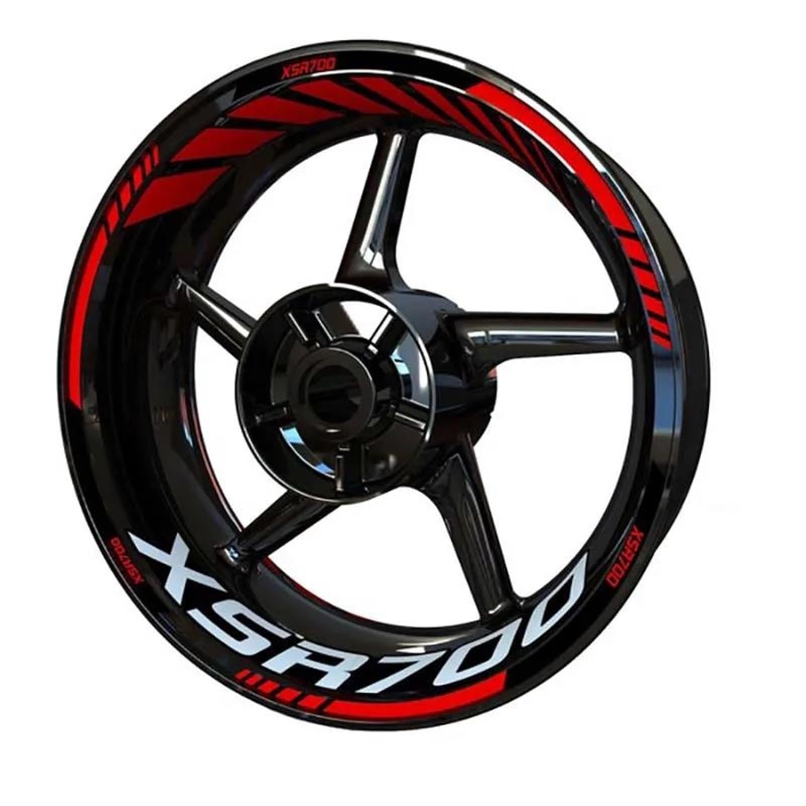 Motorcycle Hub Sticker Wheel Decal Rim Front and Rear Set for Yamaha Xsr 900 700 Decorative(Color1)