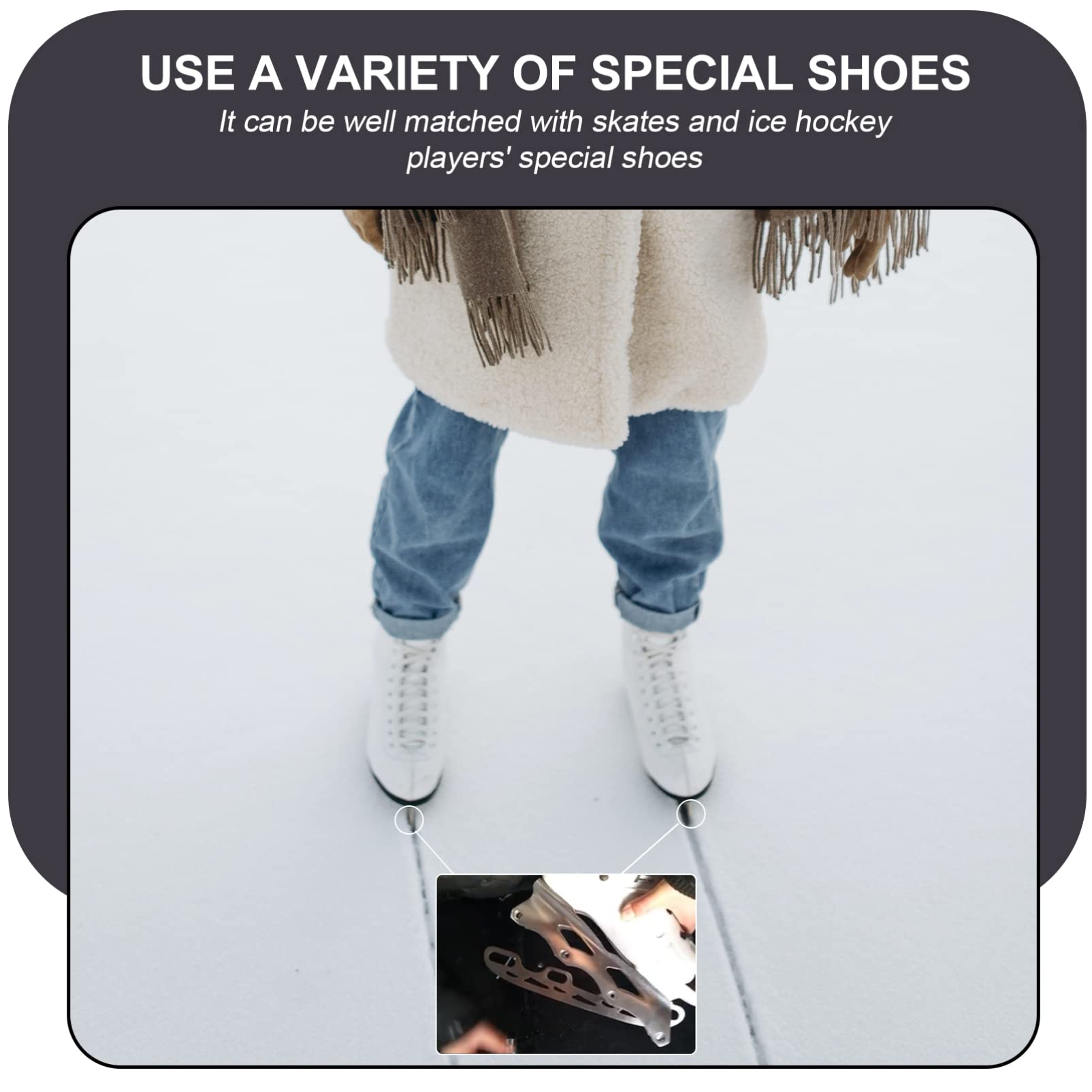 BESPORTBLE 1 Set Pattini Da Ghiaccio Lame Di Ricambio Kit Lame Di Scarpe Pattinaggio Pattini A Rotelle Per Esterni Attrezzature Pattinaggio A Rotelle Hockey Su Ghiaccio Pattini Lame In Lega