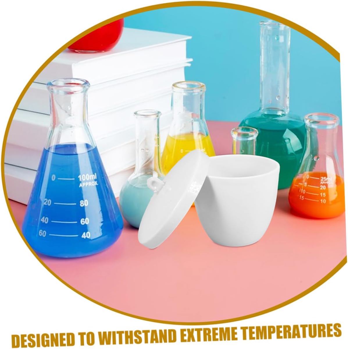 2pcs High Purity Porcelain Melting Crucible Double Lid Crucible for Casting Smelting Heat Resistant Lab Equipment