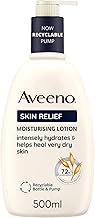 Aveeno Skin Relief Moisturising Lotion, With Soothing Triple Oat Complex & Shea Butter, Suitable For Sensitive Skin, 72-Hour Intense Hydration, Helps Relieve Very Dry and Tight Skin, Unscented, 500ml