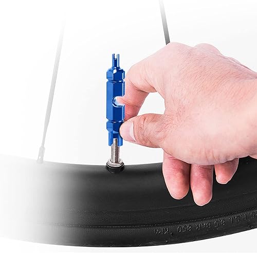 Miniatura 4 de Savita Kit de bicicleta con núcleo de válvula, núcleo de válvula de acero inoxidable para neumáticos, herramienta de extracción de núcleos de