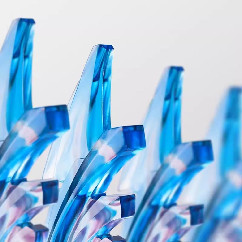 Trofei, medaglie e premi Bellissimo Trofeo in Vetro Blu Il Talent Show Mostra Il Trofeo del Primo Posto Trofeo del Torneo Complimenti Ornamenti Regalo