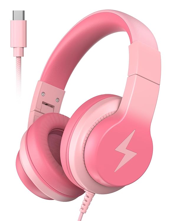 Candy Bila USB C Kids Headphones for School, Wired Over-Ear for Boys Girls by Candy Bila - Used condition - US$15.19