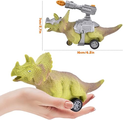 Miniatura 6 de Golray Juguetes de dinosaurio para niños de 3 a 5 años de edad, auto de dinosaurio, juguetes de lanzamiento, deformación, desmontaje, regalos de