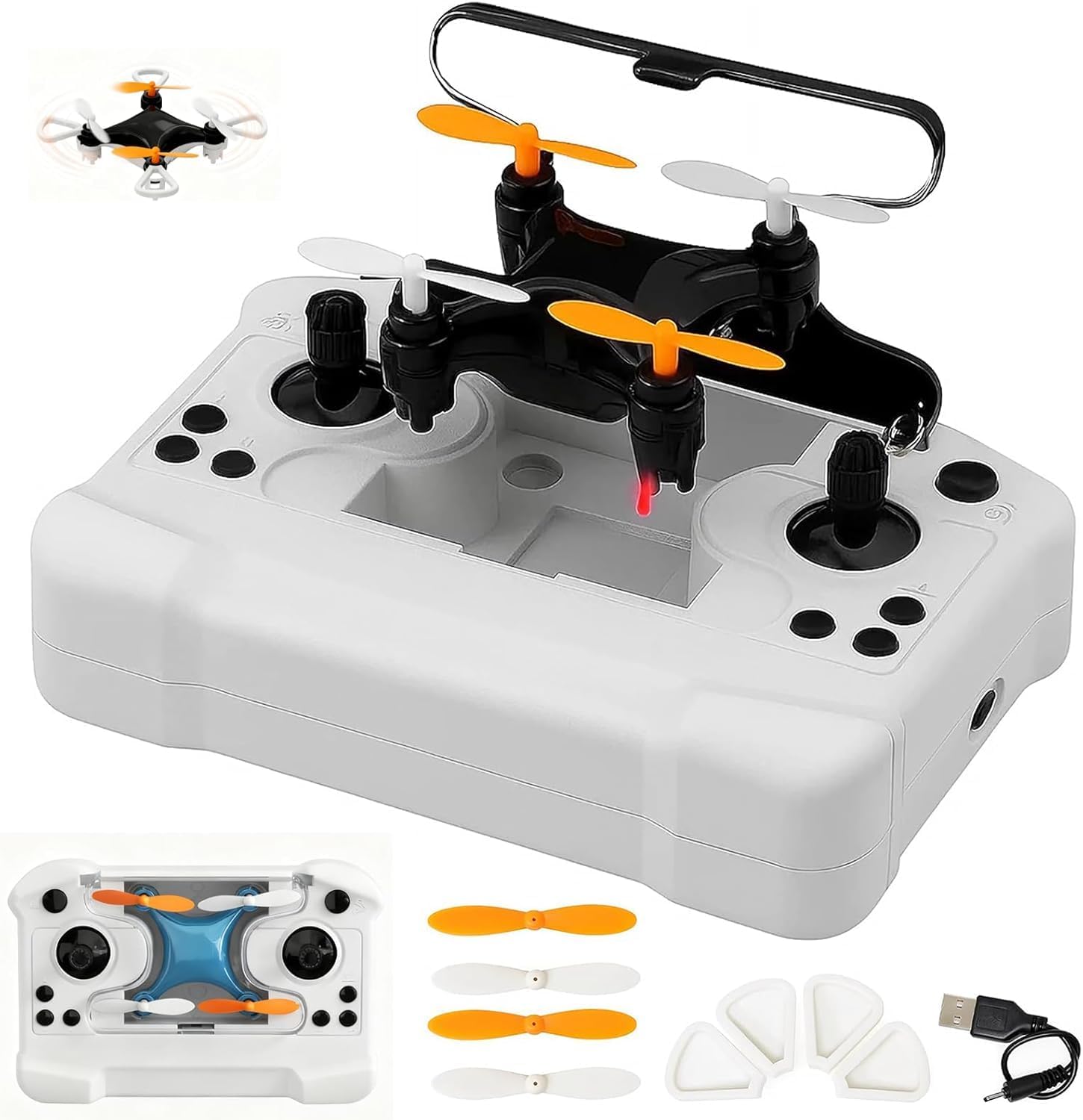 Mini Drone with Easy Stunt Flights & 360° Tricks - Perfect Beginner-Friendly Flyer with Fancy LED Altitude Hold Headless Mode Propeller Protection for Indoor Outdoor Mini Quadcopter (Black)