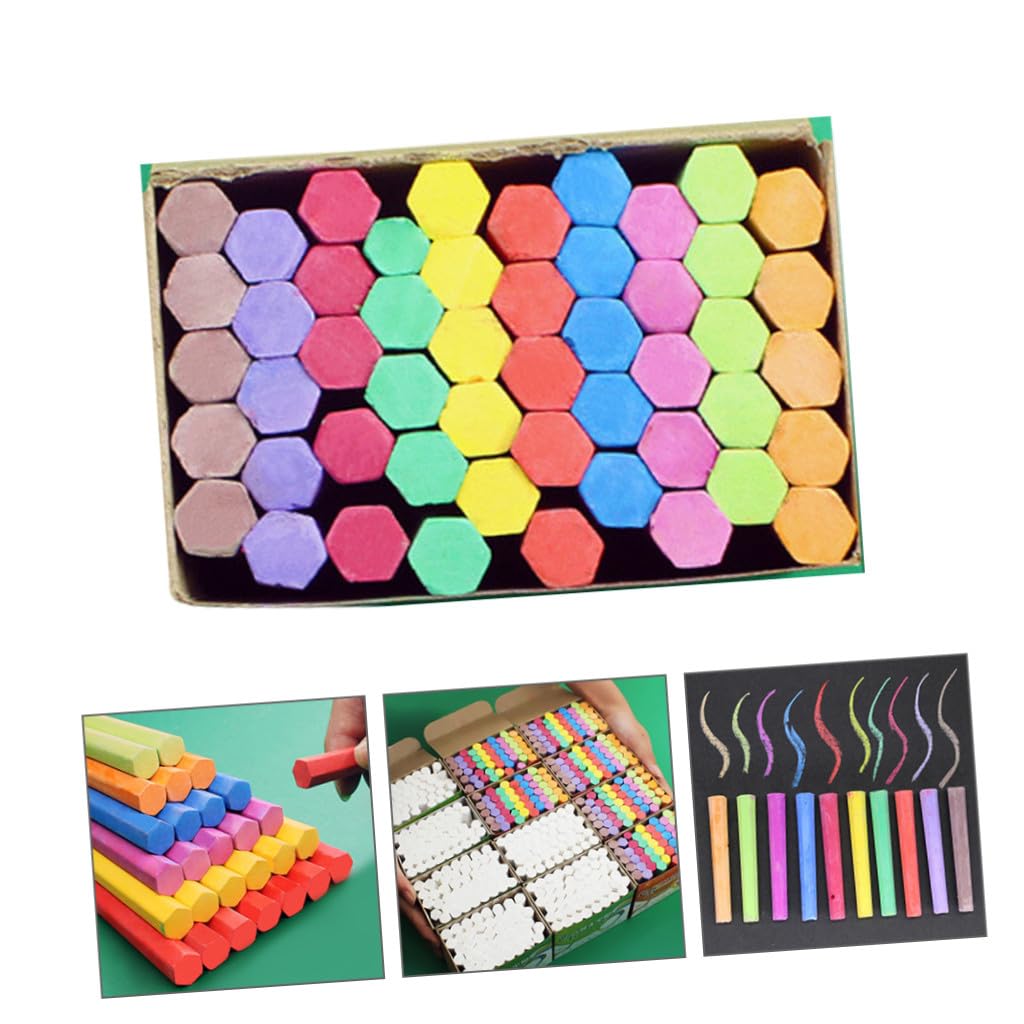 jojofuny Craies Couleur Sans Poussière Pour Tableau Hexagonales Pour École Maison