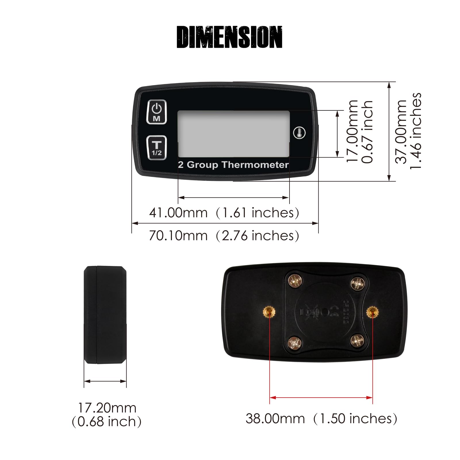 Il misuratore di temperatura digitale del motore con display LCD Taikemeti è stato progettato per misurare le temperature del motore come navi, tosaerba, motoseghe, ecc.