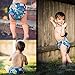 ALVABABY 6 Pack Cloth Diaper with 12 Inserts One Size Adjustable Washable Reusable Diaper Cover for Baby Girls and Boys