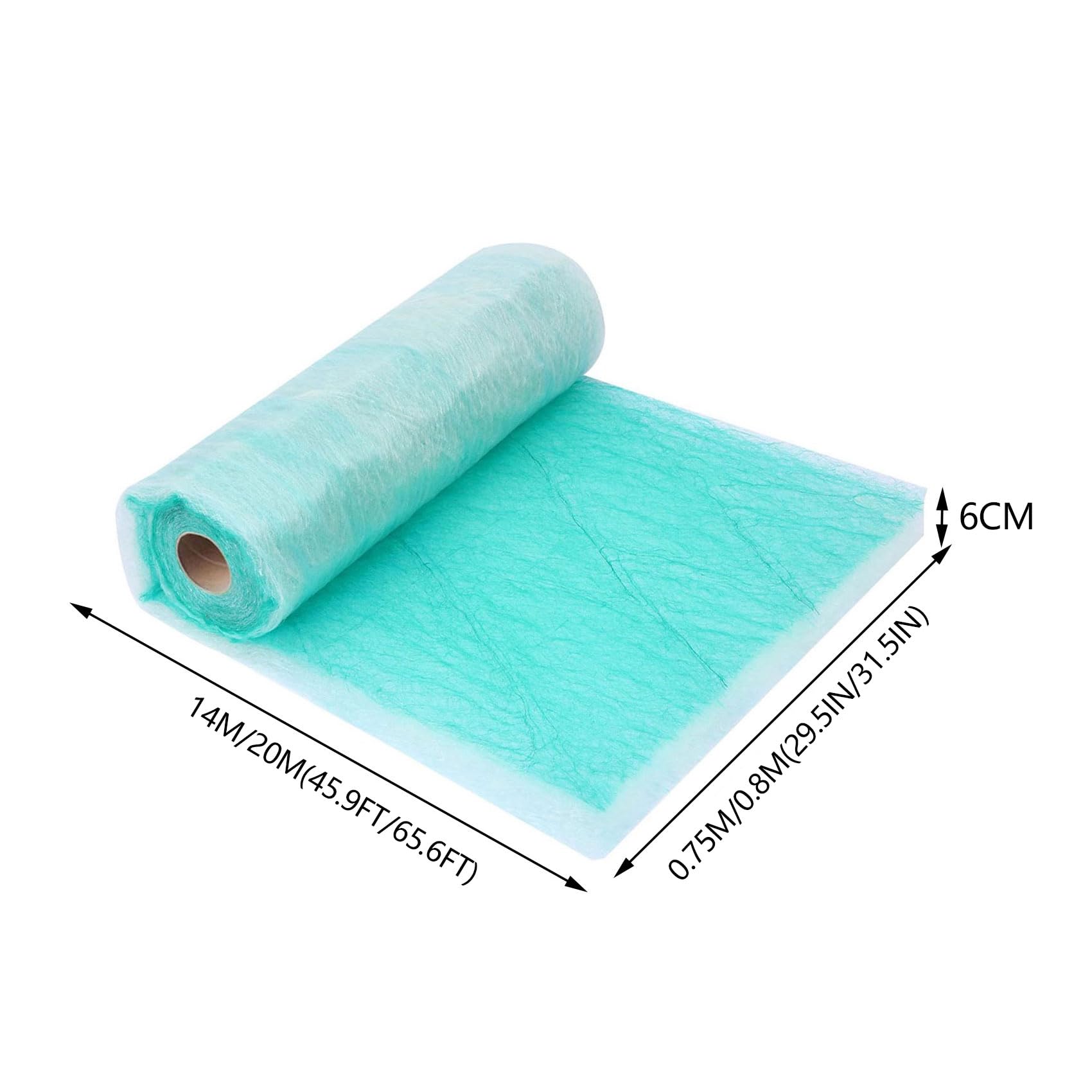 Yinian Rollo de Filtros para Suelo de Cabina de Pintura Filtro de Aire para Cabina de Pintura de Fibra de Vidrio Espesor de 60 mm para Talleres de Reparación de Automóviles(Size:0.75M x 14M)
