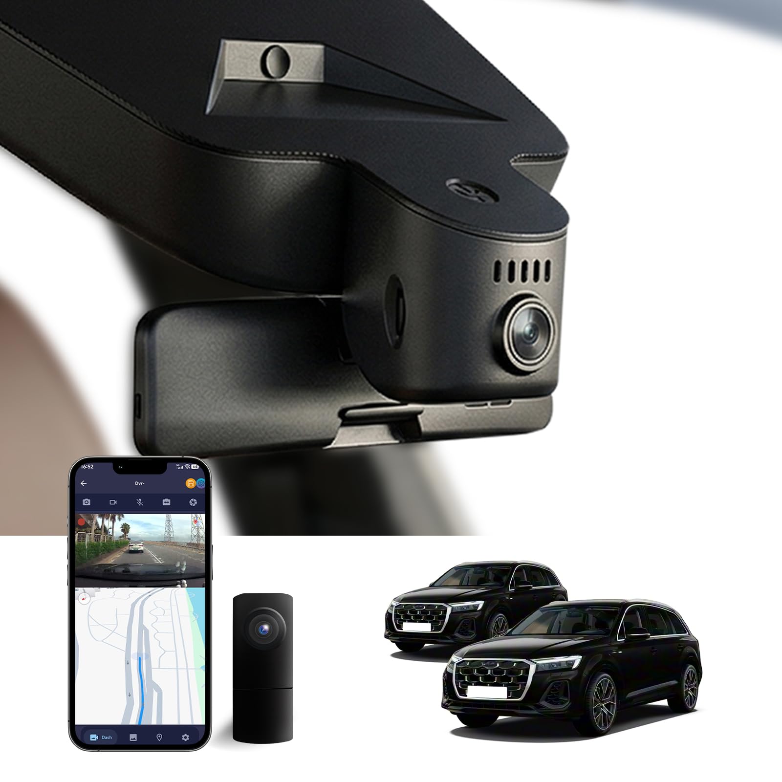 Dual Channel 4K 1080P Dash Cam for Audi 2019-2026 A4 A6 Allroad A3 A5 Q5 S4 S6 Q7
