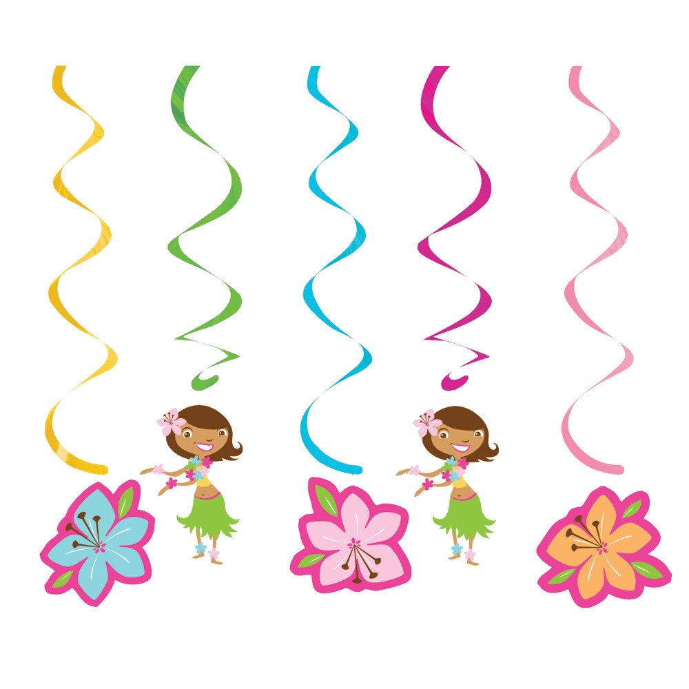 Creative Converting Pink Luau Fun Dizzy Danglers 5-Piece