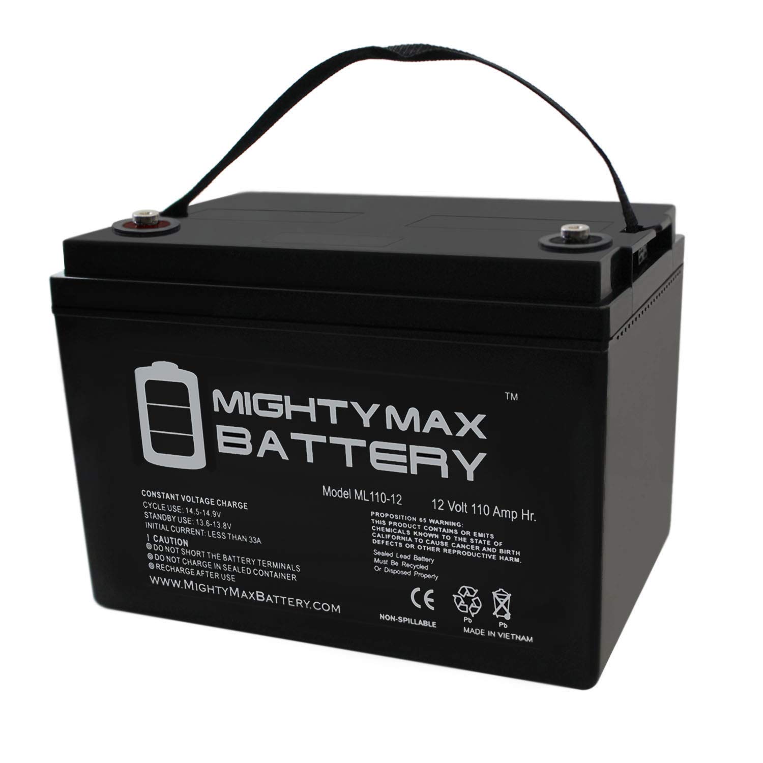 Mighty Max Battery 12V 110AH SLA Battery Replacement for Conext XW+ 6848 NA