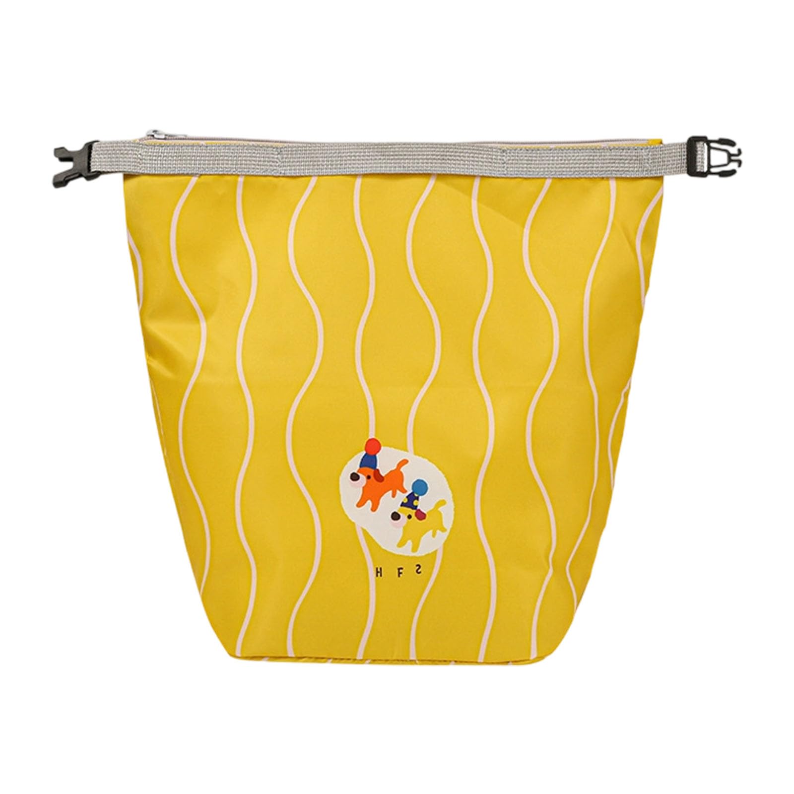 Tsophreniq Yellow Transportable Closed Cosmetics Storage Bag With Multiple Pouches Permanent University Fabric Plan Waterproof Travel Toiletry Bag
