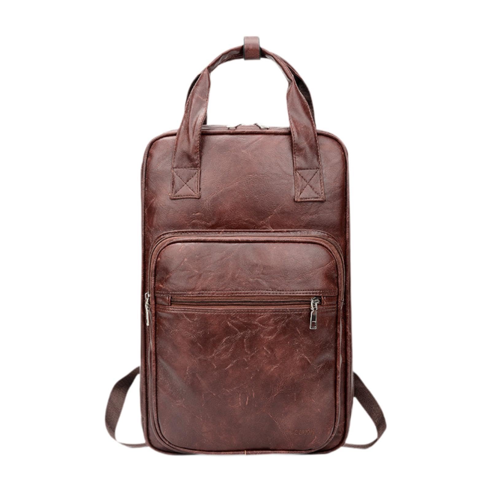 TISHITA Borsa Porta Bacchette, Custodia per Bacchette, Organizer per Bacchette in PU con Ampia Capacità E Tasca Frontale, Resistente All'acqua Graffi, Marrone