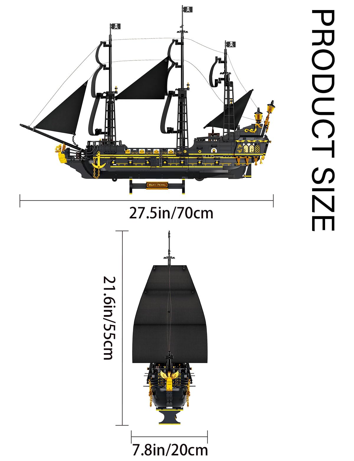 Amazon.com: SEMKY Pirate Series Black Devil Pirate Ship MOC