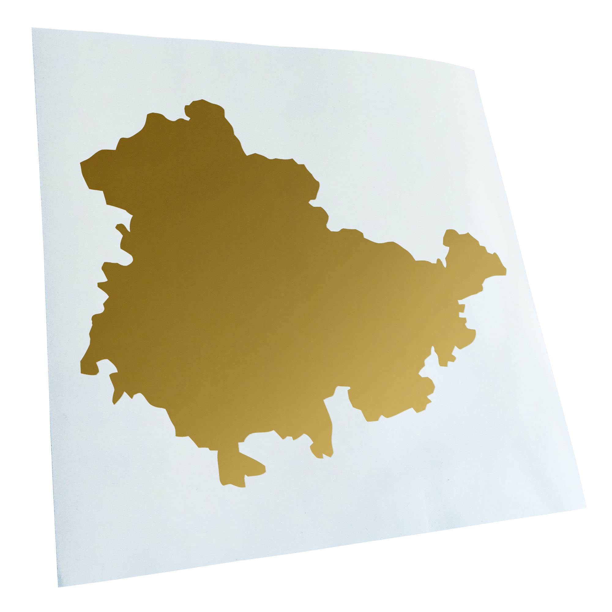 Kiwistar - Car Sticker - Gold - 40 x 33 cm Thuringia Germany Silhouette - Rear Window Car Sticker Weatherproof for Car Truck Moped Truck - Sticker Exterior Self-Adhesive Tuning Accessories for Windows