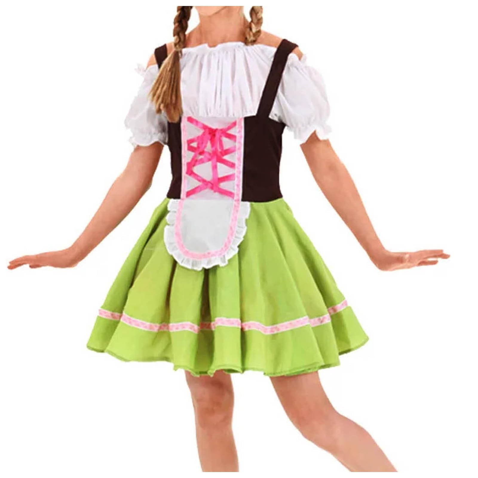 Kurzarm Kleid Rock Feier Prinzessin Mittelalter Blumenmuster