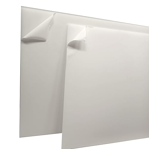 Miniatura 2 de Lámina acrílica fundida blanca, 12 x 18 x 18 pulgadas, ideal para fabricantes, maquinistas y constructores, hoja de plástico, tablas de cortar