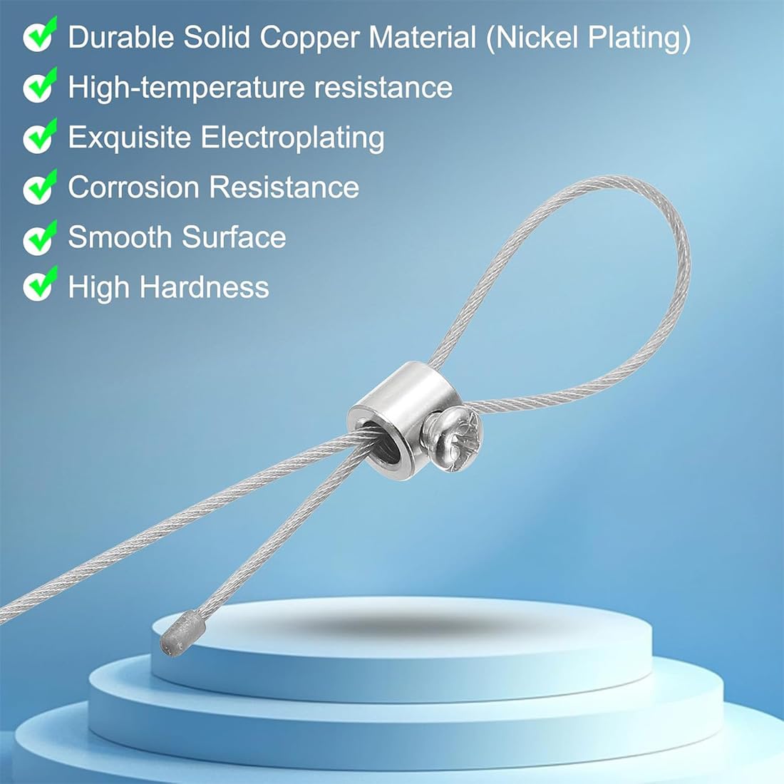 10uds Agujero Alambre Cuerda Clips, Acero Cable Abrazaderas, Inoxidable Acero Único Agujero Bloqueo Cable Abrazaderas Clip, para Cable Montaje, Único Agujero Cable Bloqueo Cuerda Accesorios