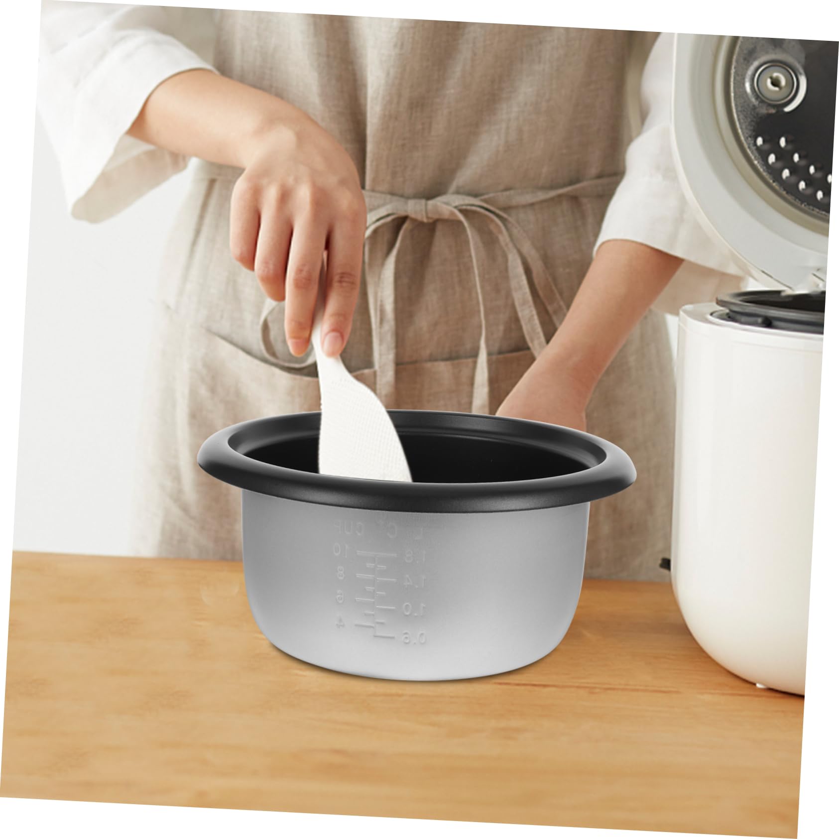 MAGICLULU Pentola Antiaderente Per Cuociriso Da 4l Pentola Sostitutiva in Di Alluminio Resistente e Facile Da Usare Accessorio Per Cucinare Per Uso