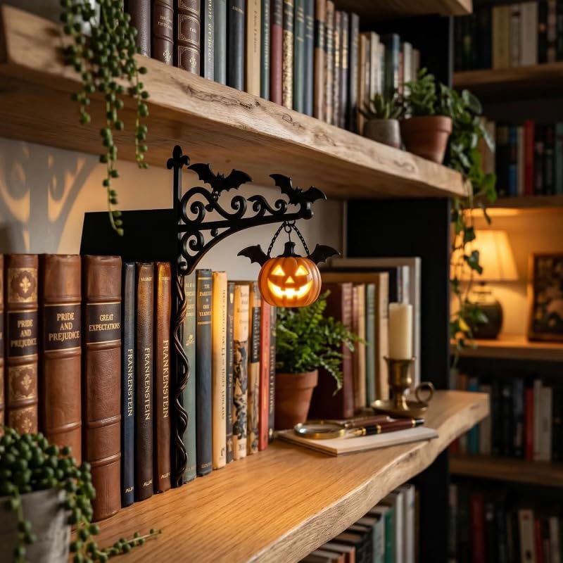 Siebkorb Library Lantern-Decorative Bookshelf Lighting, Vintage Fantasy Book Nook Lamp, Magic Reading Light for Bookworms, Portable Shelf Decor, Enchanting Gift for Literary Lovers (D 2PCS)