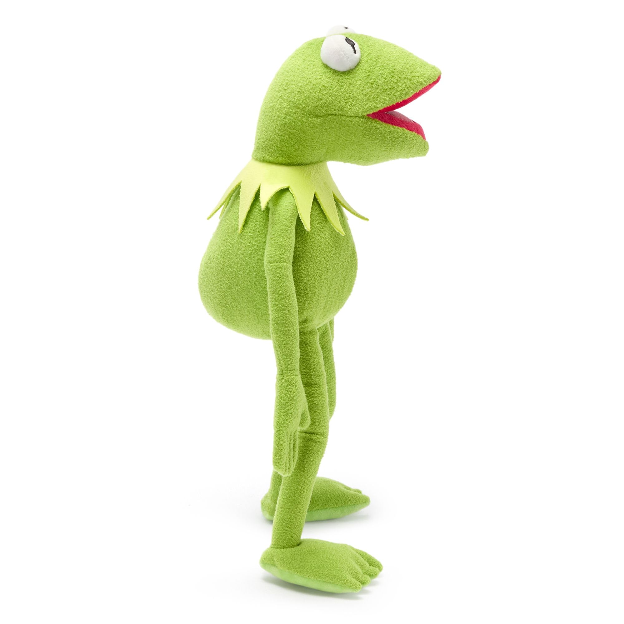 Disney Store Oficjalny plusz Kermit The Frog - The Muppets Show kolekcjonerska wypchane zwierzę z haftowanymi funkcjami i szczegółową pluszową rzeźbą, zabawki Disneya dla fanów Muppetów, 45 cm