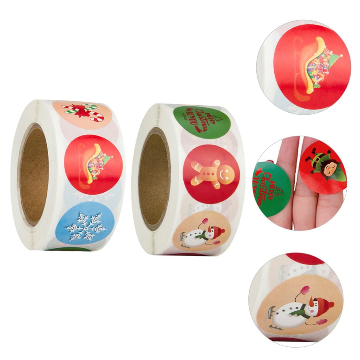 NUOBESTY 3 Set Adesivi Etichette Adesive Natalizie Etichette Adesive Natale Etichette Natalizie Etichetta Punto Autoadesive Fai Da Te Carta 2 * 3