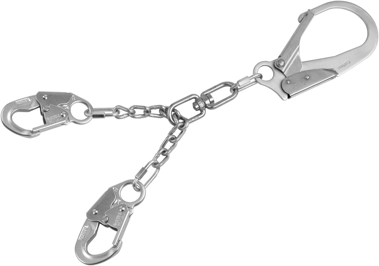3M Protecta PRO 1385501 Rope Restraint Lanyard, 6', White, 2 Snap Hooks, 310 lb. Capacity - Fall Arrest Restraint Ropes And Lanyards - 