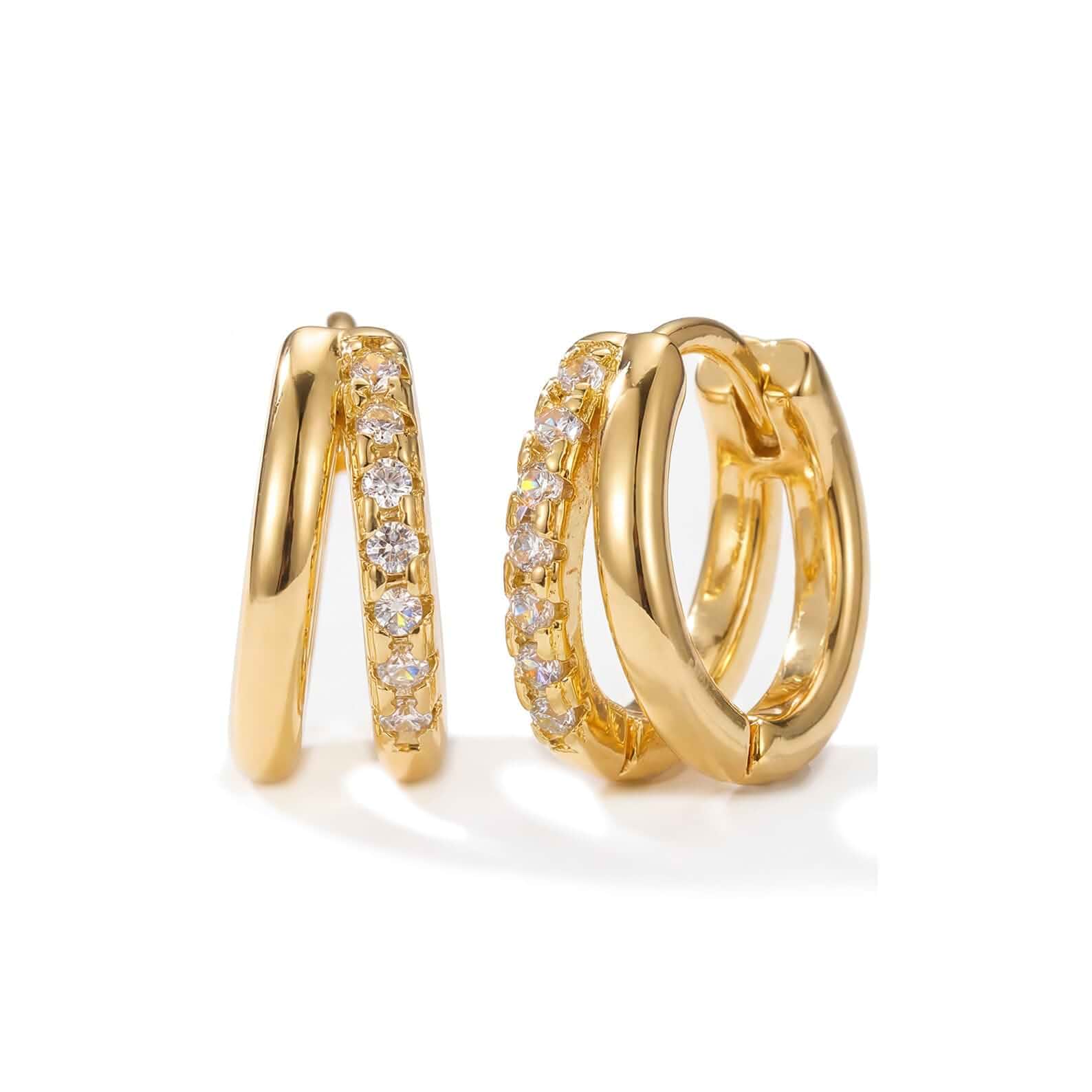 MUMREUES Gold Hoop Earrings for Women Huggie Hoop Earrings Jewelry Gifts Hypoallergenic Earrings,Earrings for Sensitive Ears Women,Dainty Earrings for Women Trendy,Jewelry Gifts,