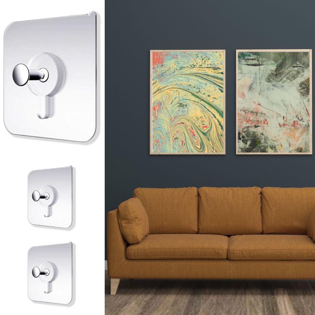 Self Adhesive Wall Hooks - Art Street -3 Self Adhesive Wall Hooks - Art Street -3