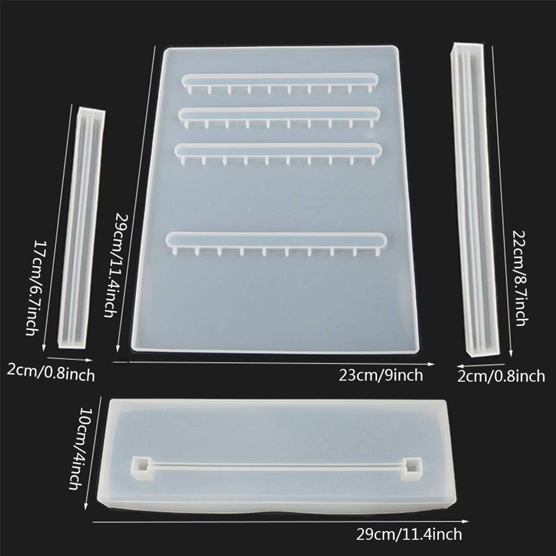 FineInno Silicone Resin Jewelry Display - Earrings Organizer Jewelry Display Stand with 40 Holes for DIY Casting Crafts