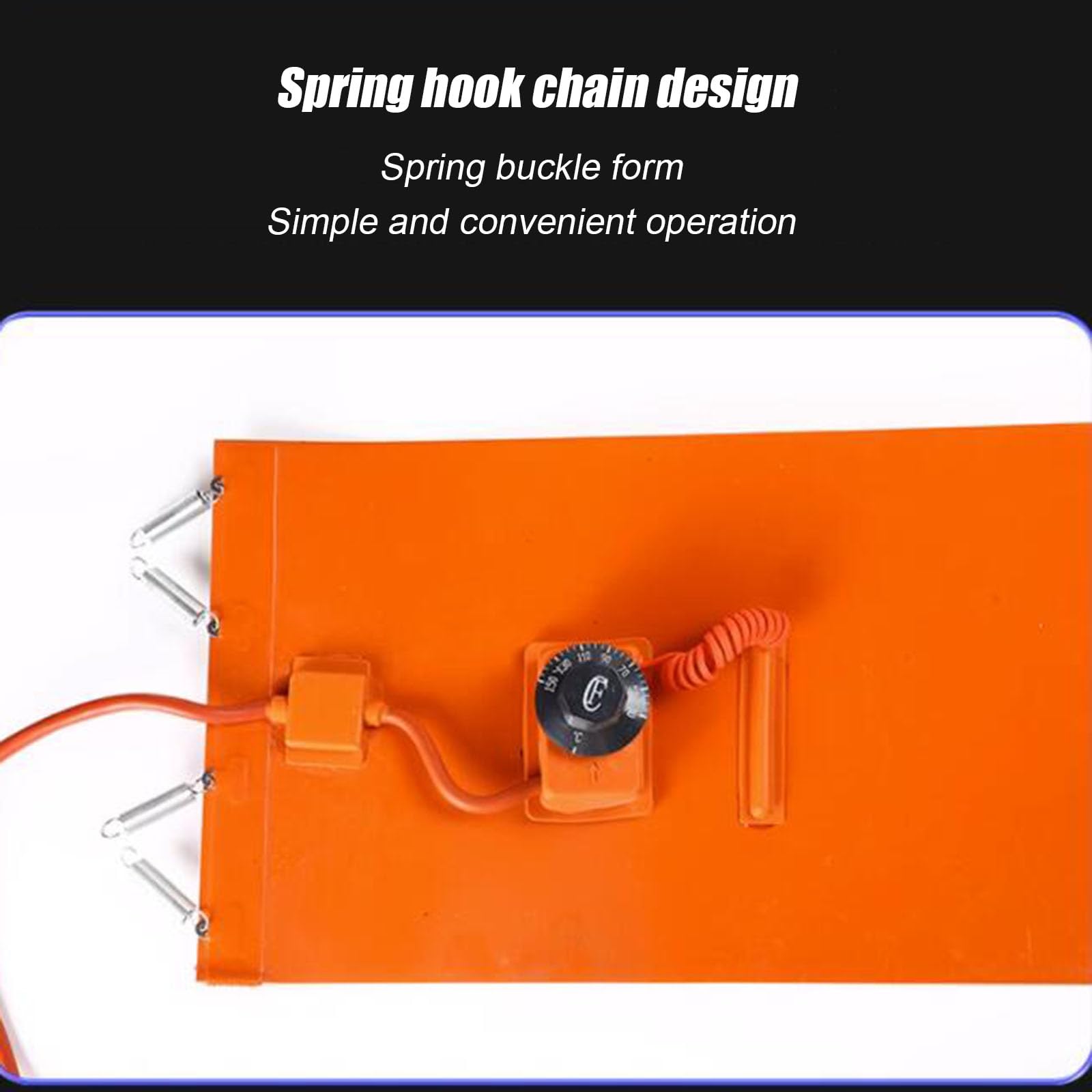 Bande chauffante pour fût, Ceinture chauffante en caoutchouc de silicone for fûts d'huile avec thermostat réglable(30L 250X 900mm)