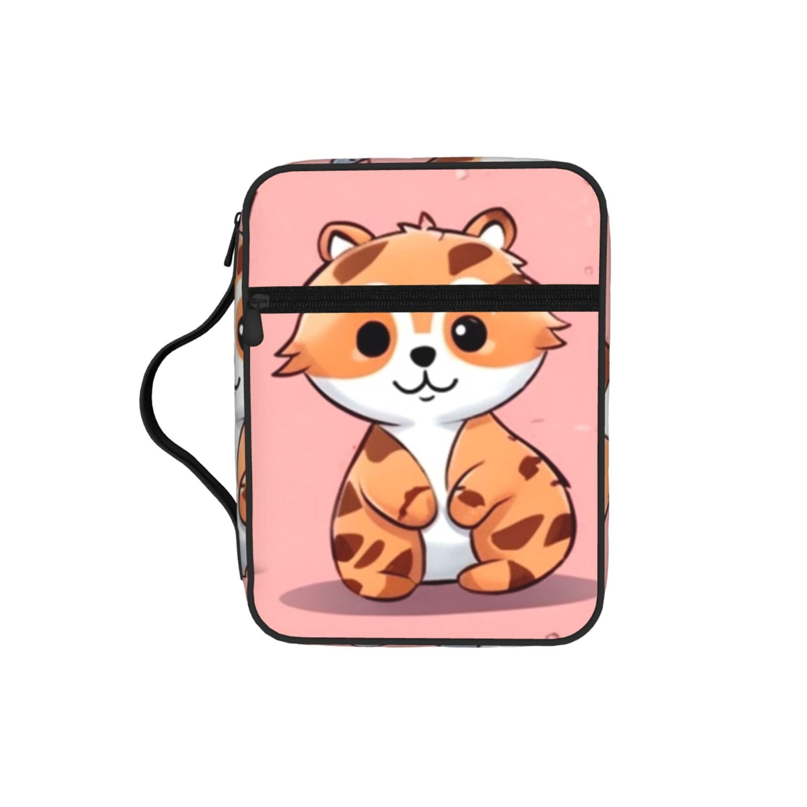 Hand Drawn Cute Animals Bible Cover Case Waterproof Bible Bag With Handle Organizer Storage Book Cover For Bible Study