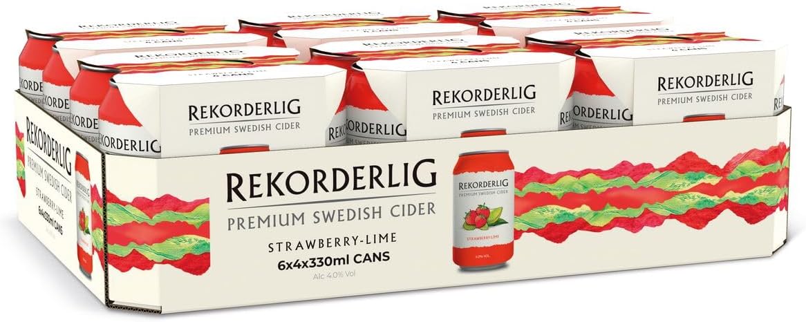 Rekorderlig Strawberry-Lime cider 24 x 330 ml (cans)