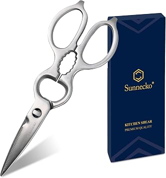 Sunnecko Kitchen Scissors, Kitchen Scissors, All Stainless Steel, For Cooking, Disassembly, Versatile Scissors, Multi-functional, Gift 3 Scissors