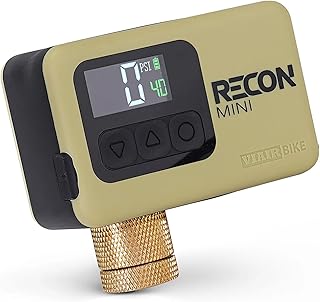 Recon Mini - Premium Portable Air Compressor for Cyclists - Digital Tire Pressure Gauge with 120 PSI - for Road, Gravel & Mountain Bike Tires - Brushless Motor, Lithium Batteries & Presta Head