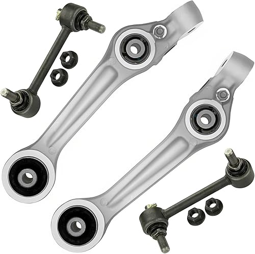 Miniatura 156 de Detroit Axle - Kit de 4 brazos de control delanteros para Chrysler 300 Dodge Challenger Charger Magnum, 2 brazos de control delantero inferiores con