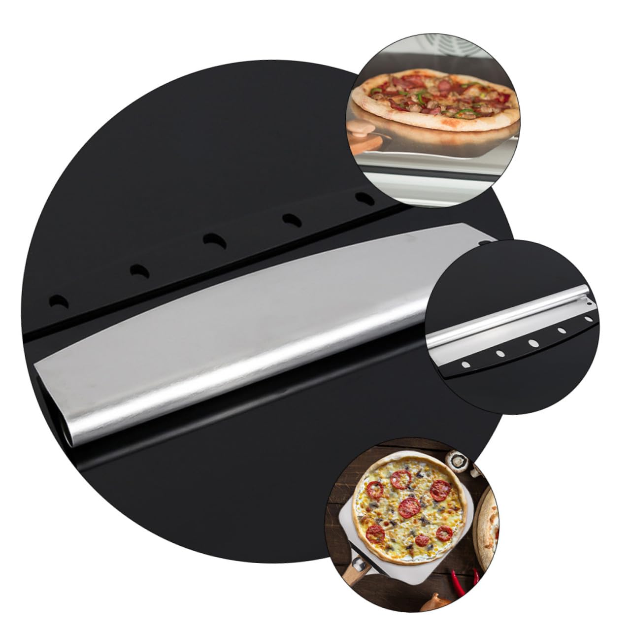 2 Stück Faltbarer Pizzaschieber aus Aluminium mit Klappbarem Holzgriff Hitzeschutz Teigschaber Platzsparend Langlebig zum Pizzaheber für Pizzastein und Küche Teiliges
