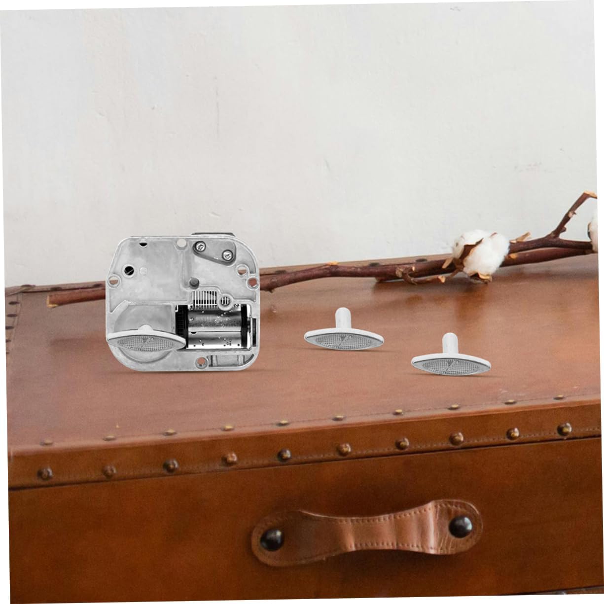 Set of 4 Iron Winding Keys 25 mm Winding Handle for Music Box Homemade Spare Parts with Standard Spring Mechanism for Sound Control