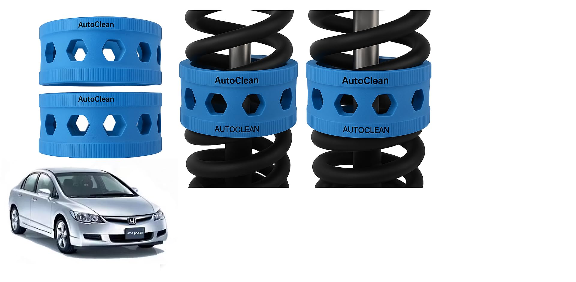 Autoclean Rear Coil Spring Rubber Buffer Kit for Civic [2006-2012] | Size C | Increases Car Height, Shock Absorber & Suspension Stabilizer Cushioner-picture-17