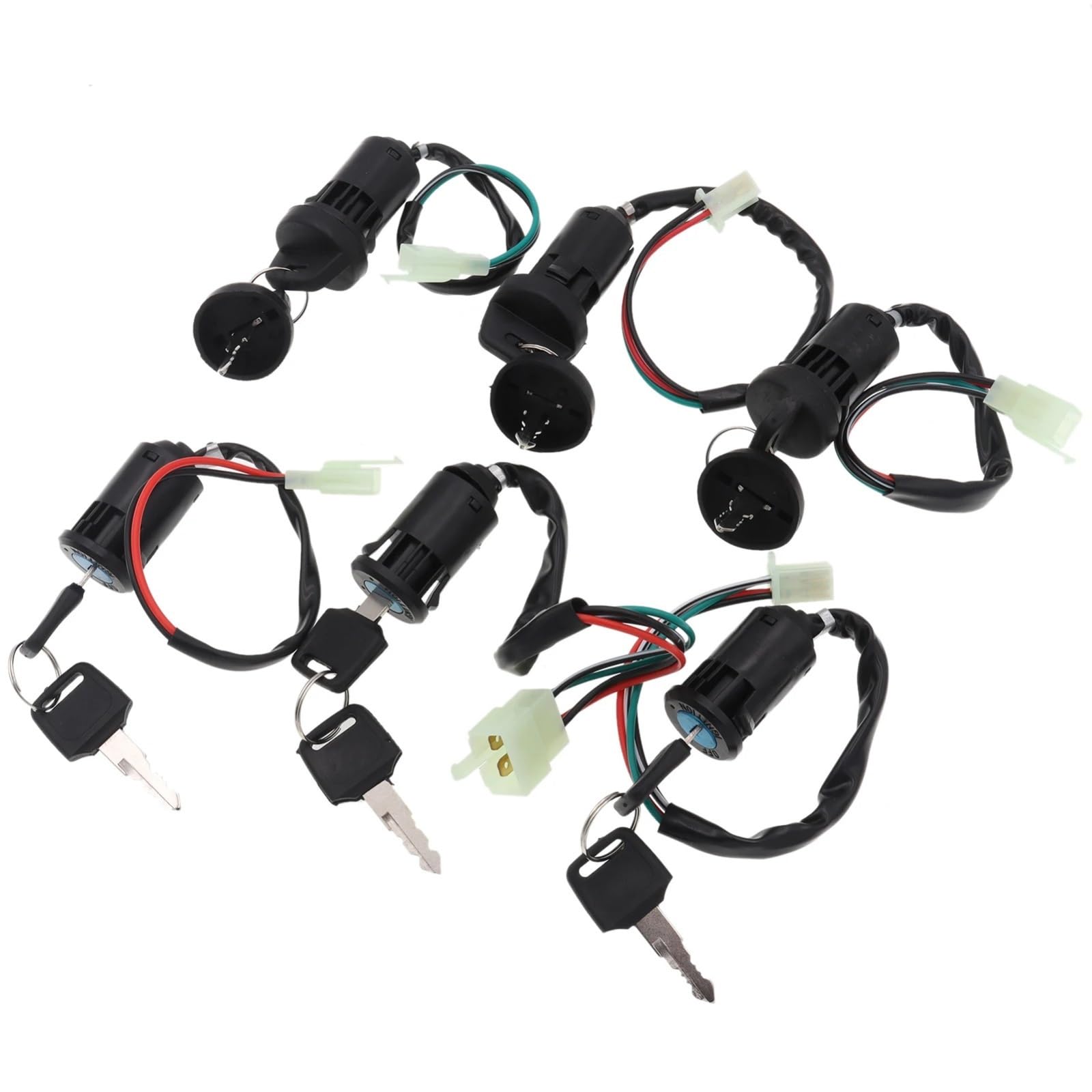 Interruptor de llave de motocicleta 1 Uds 2/4 cables pines interruptor de arranque llave de bloqueo para ATV Go Kart Scooter motocicleta ETC
