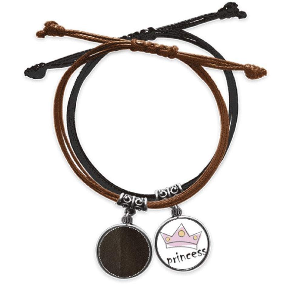 Pulsera de cuero negro con diseño abstracto para mujer de DIYthinker 5