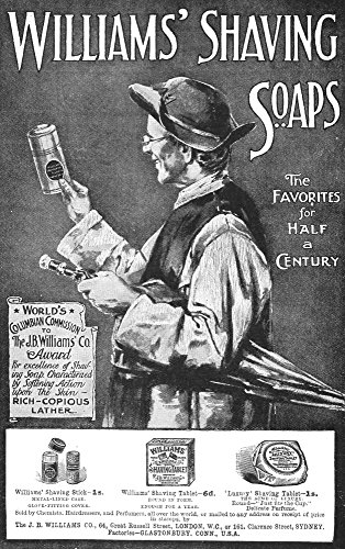 Williams Shaving Soap Nenglish Newspaper Advertisement 1898 Poster Print by (24 x 36)